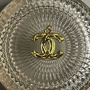 Iconic Authentic Chanel Diamond Quilted Double Interlocking CC Zipper Pull Charm